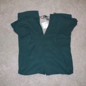 Other Stories Green Jumpsuit US O NWT
